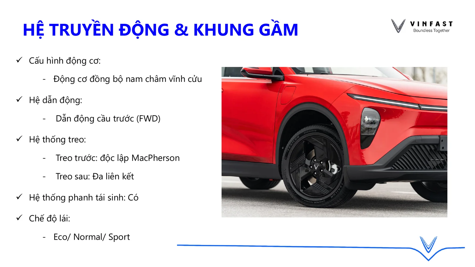 Hệ truyền động và khung gầm VinFast MPV7