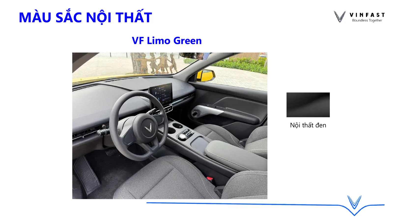 Màu nội thất đen của VinFast Limo Green