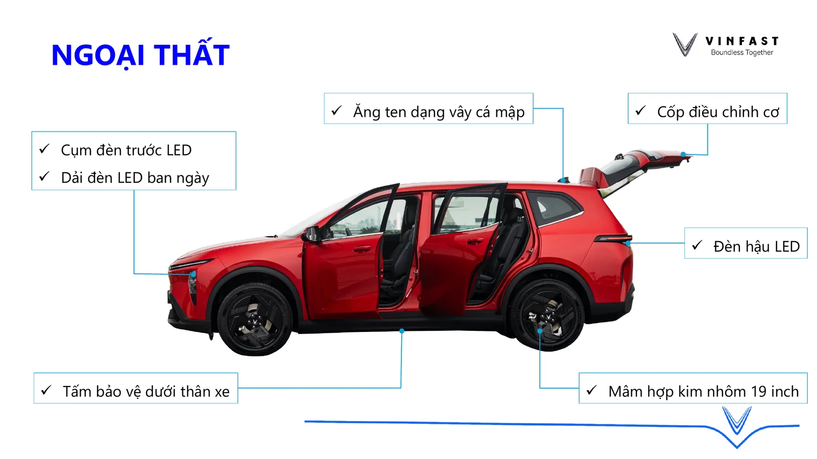 Trang bị ngoại thất VinFast MPV7