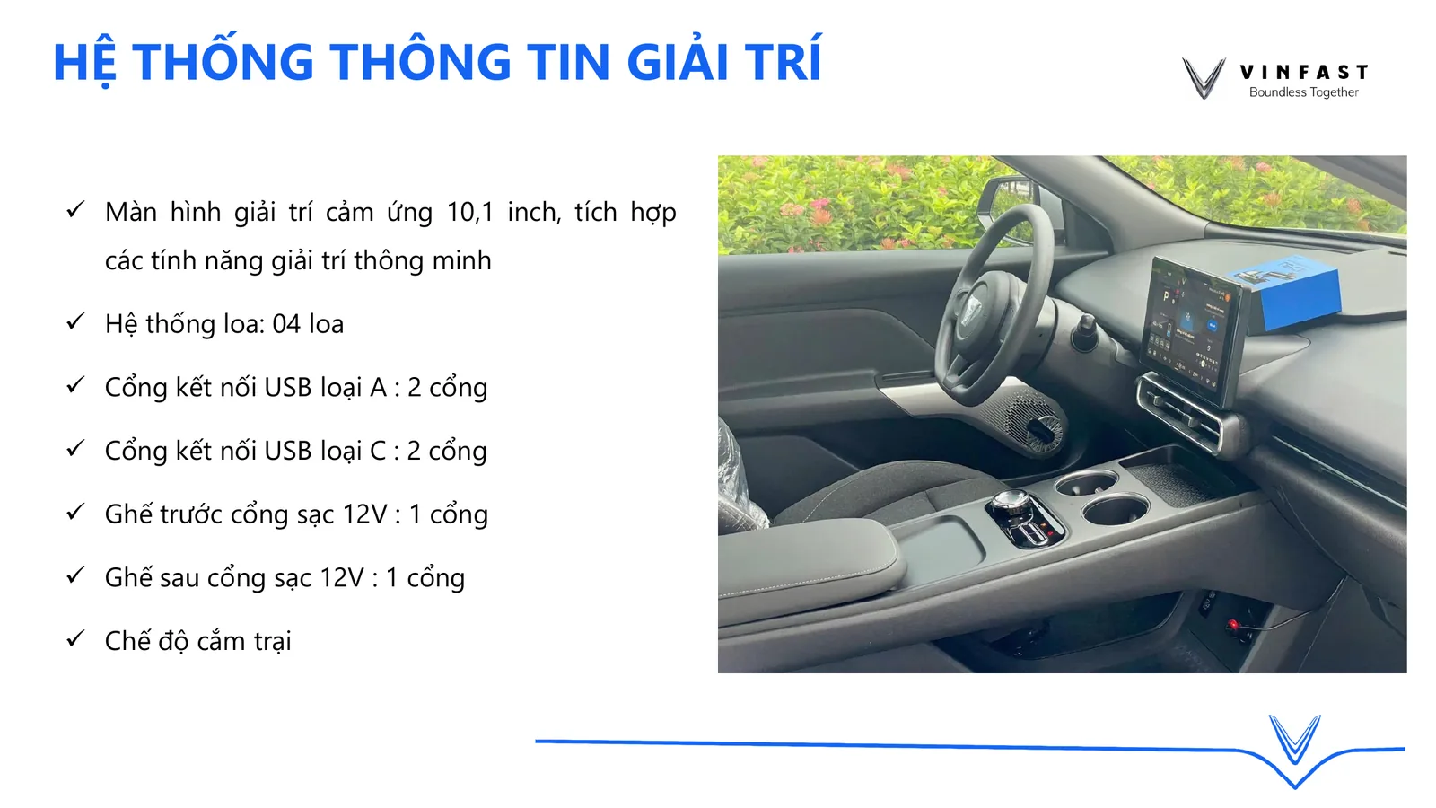 Màn hình và tiện nghi giải trí VinFast Limo Green