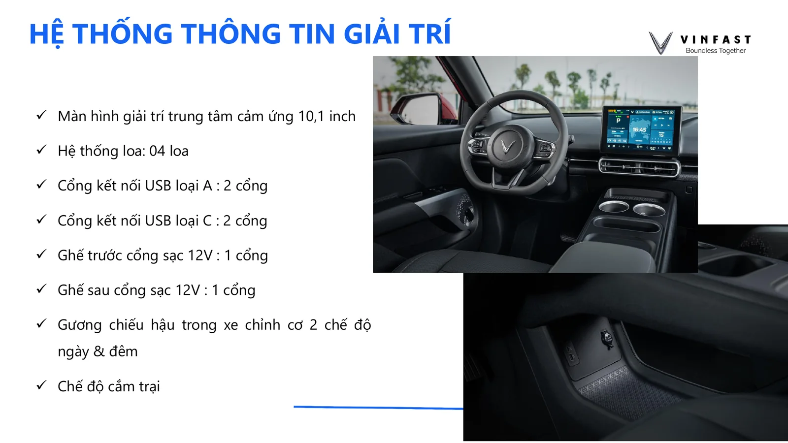 Màn hình và trang bị tiện nghi VinFast MPV7