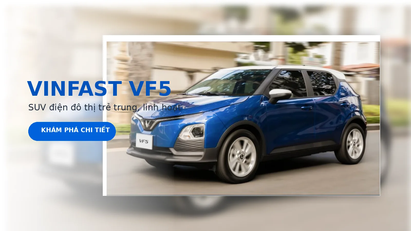 VinFast VF5 màu xanh vận hành trong đô thị